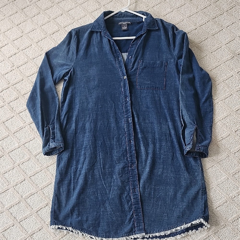 Chelsea & Theodore Blue Cotton Dress